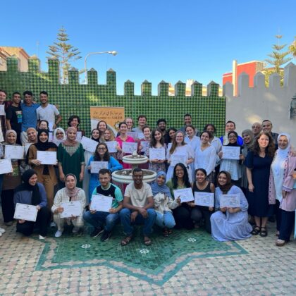 AALIM Arabic students celebrate their achievements after the winter break study abroad program in Morocco